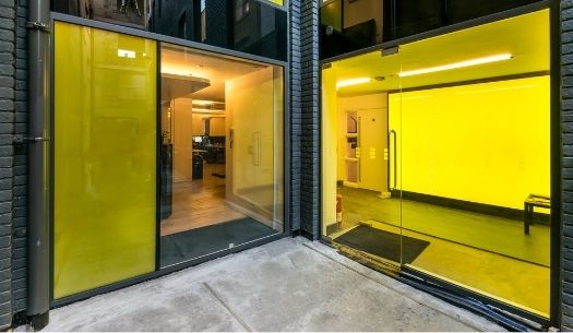 decorative glazing - yellow coloured glass - coloured glass decorative glazing - yellow coloured glass - coloured glass