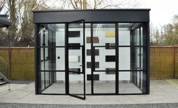 legacy box at the sieger showroom with a steel look casement door and industrial style windows legacy box at the sieger showroom with a steel look casement door and industrial style windows