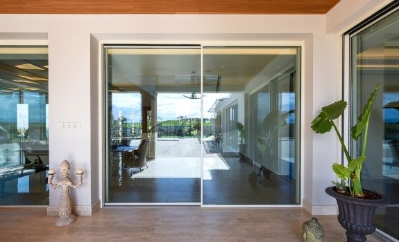 two pane polyester powder coated white slim sliding door from sieger two pane polyester powder coated white slim sliding door from sieger
