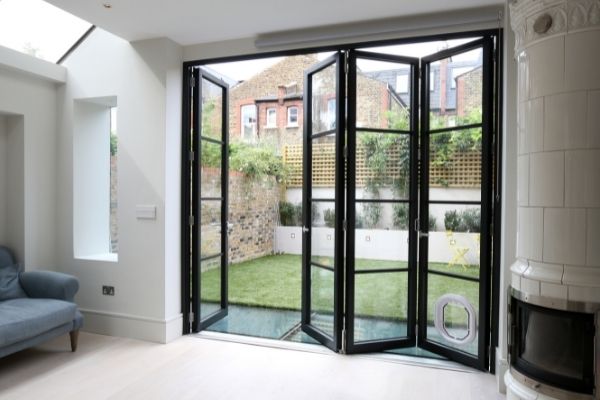 sieger legacy bifold door with applied glazing bars for an industrial style glazing system sieger legacy bifold door with applied glazing bars for an industrial style glazing system