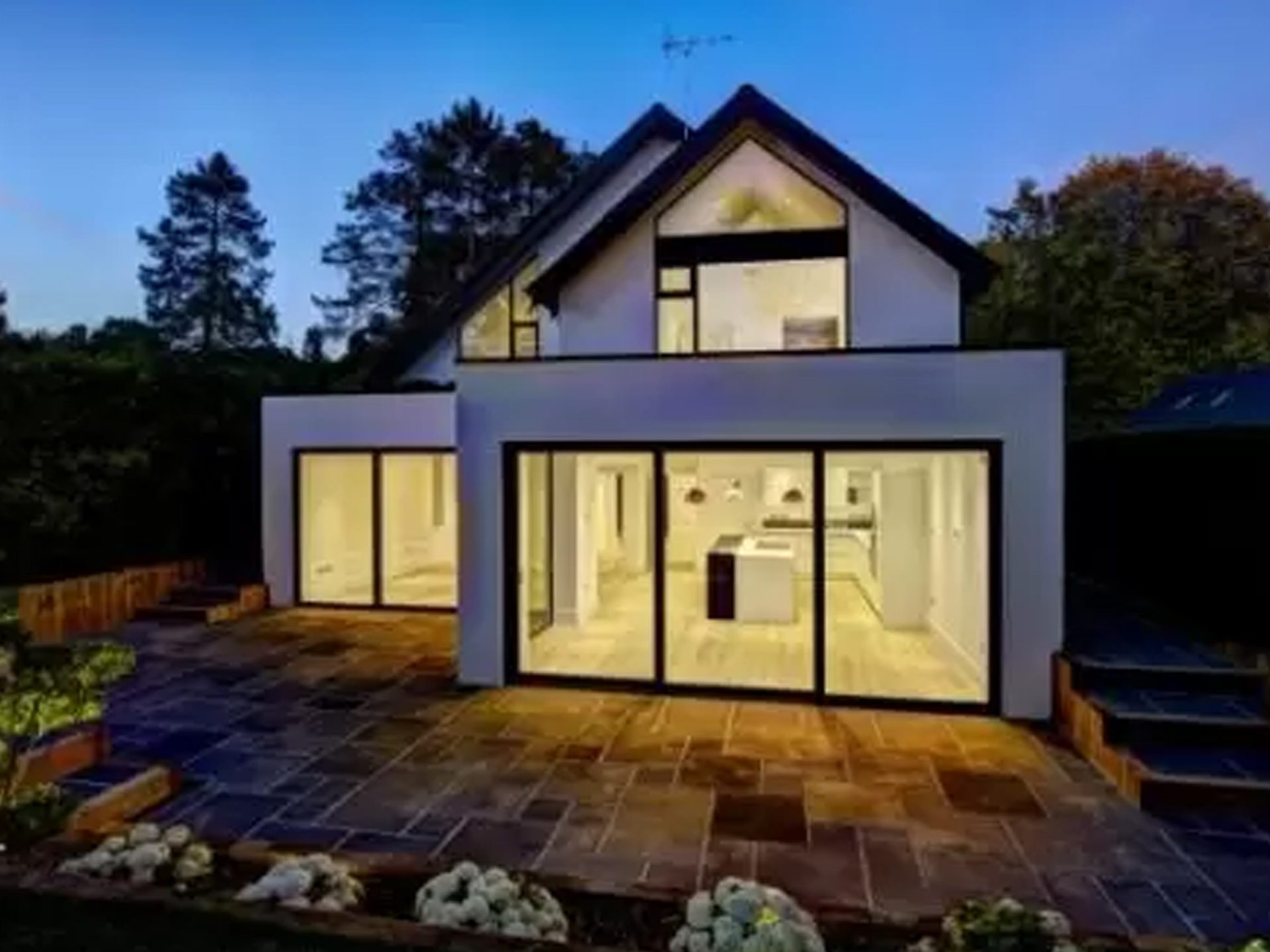 aluminium sliding glass doors on a luxury residential home