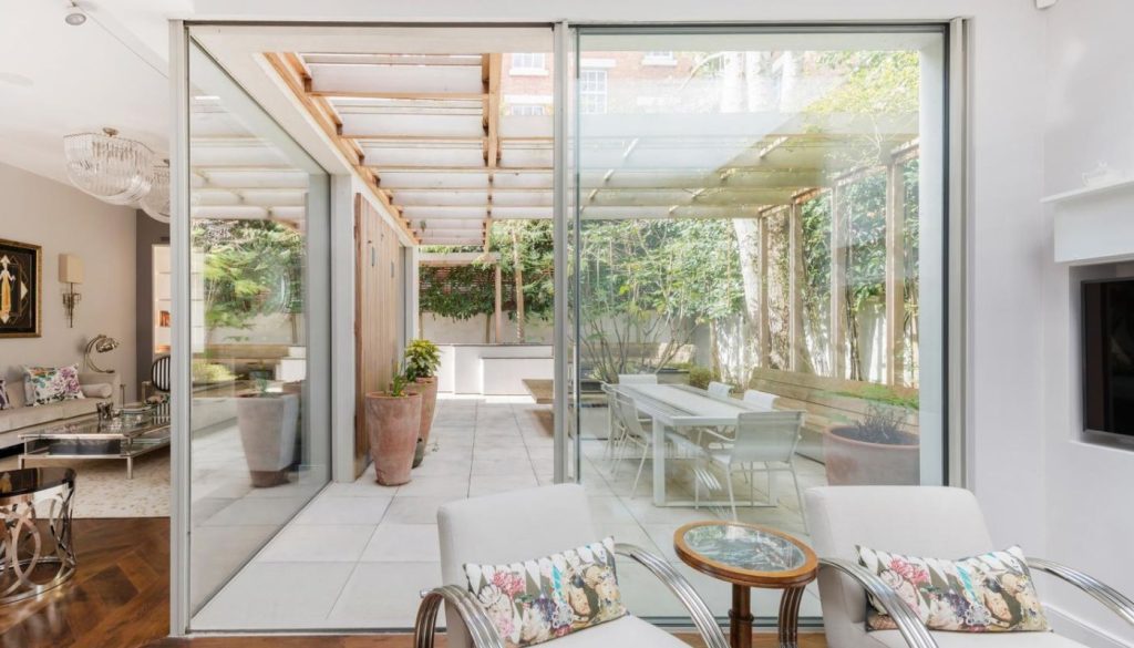 Terrace View through Sliding Glass Terrace Doors - Sieger Systems - Black House Farm