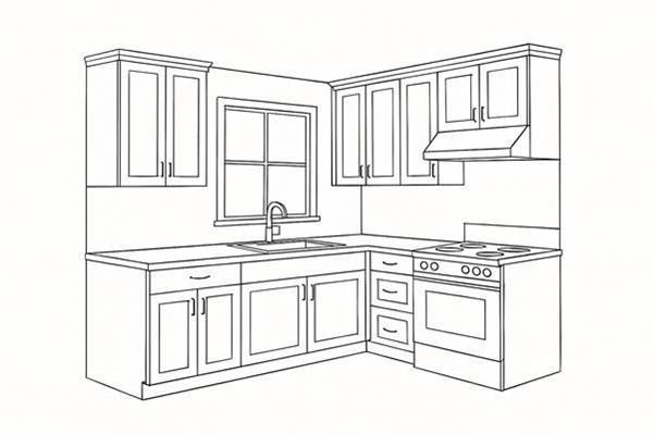 L Shaped Kitchen - Window Over Sink - Sieger Systems