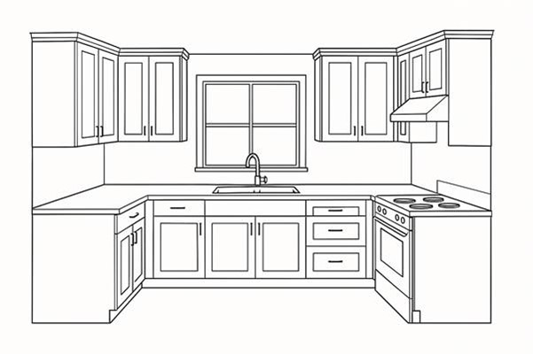 U Shaped Kitchen - Window Over Sink - Sieger Systems